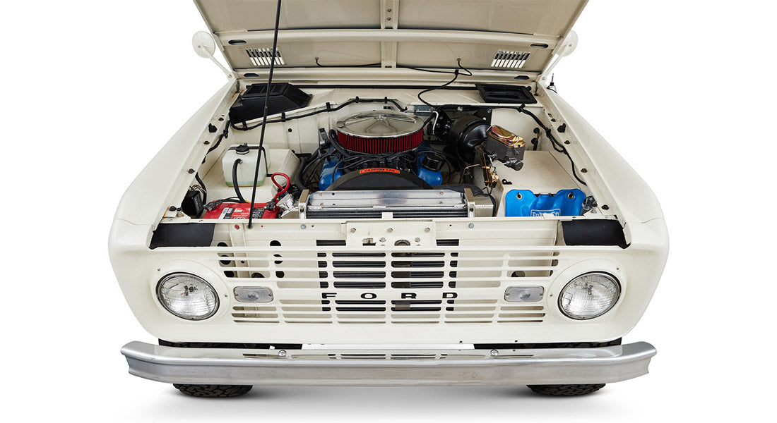 Classic Ford Bronco engine bay