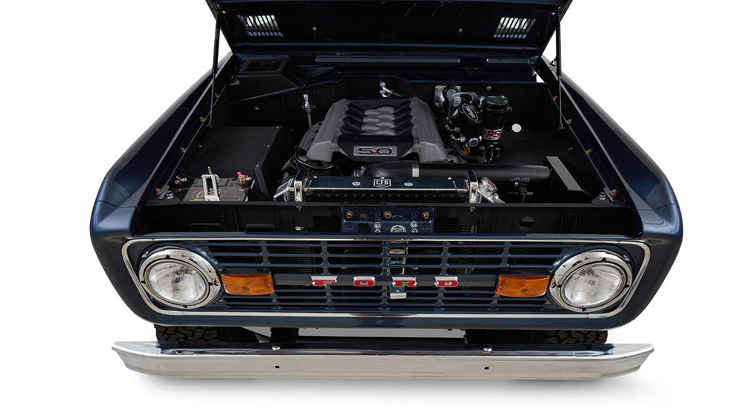 Classic Ford Bronco engine bay