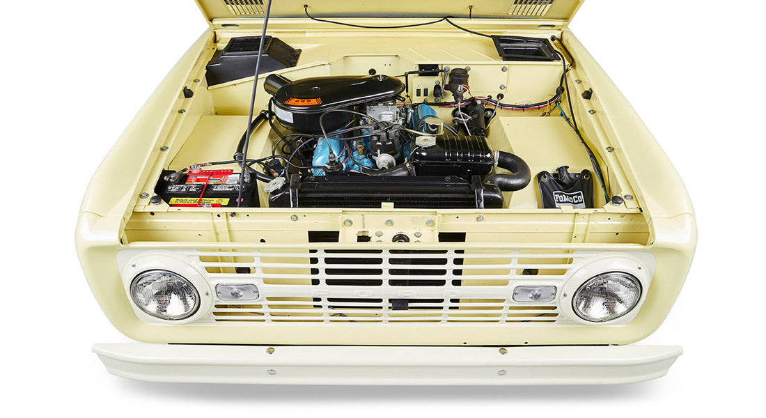 Classic Ford Bronco engine bay
