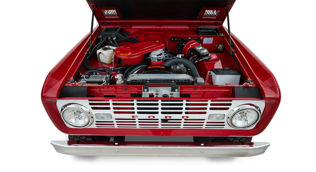 Classic Ford Bronco engine bay
