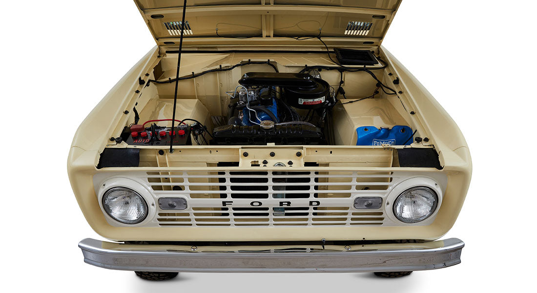Classic Ford Bronco engine bay