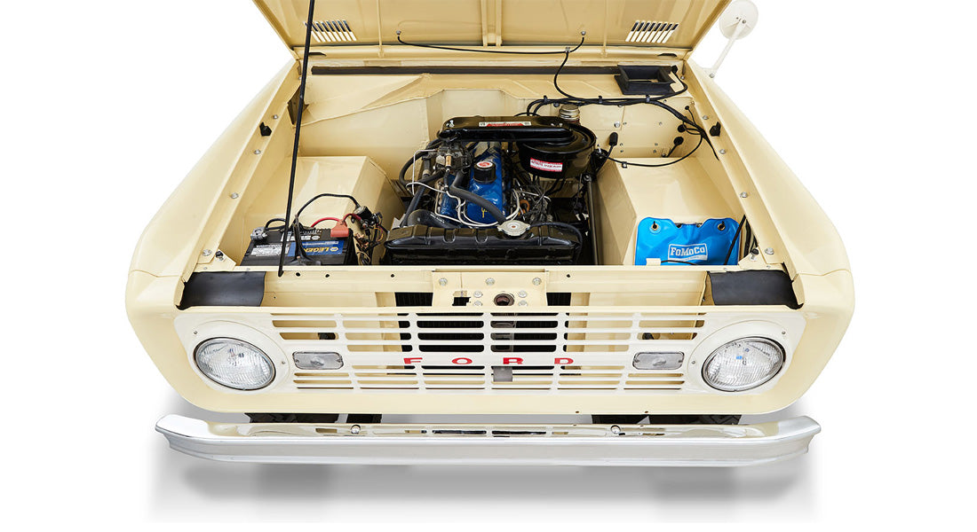 Classic Ford Bronco engine bay