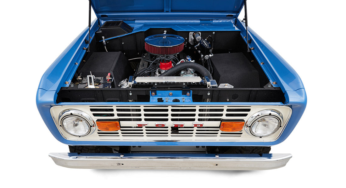 Classic Ford Bronco engine bay