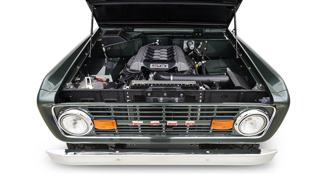 Classic Ford Bronco engine bay