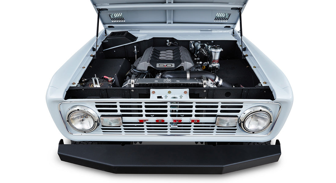 Classic Ford Bronco engine bay