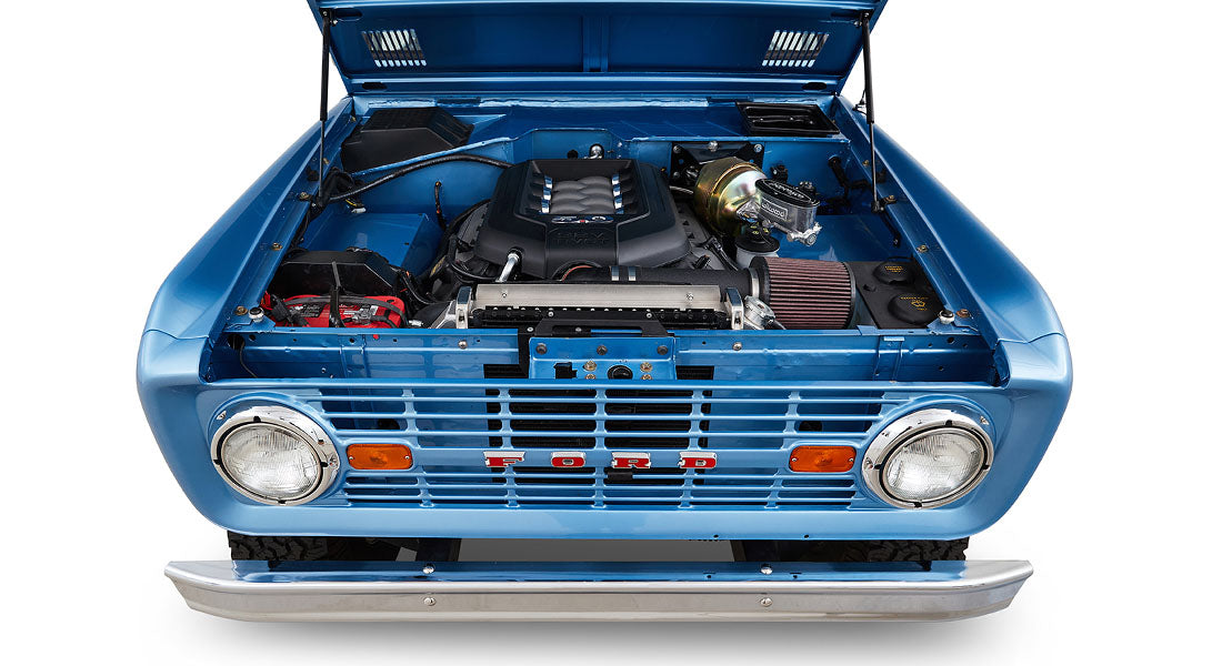 Classic Ford Bronco engine bay