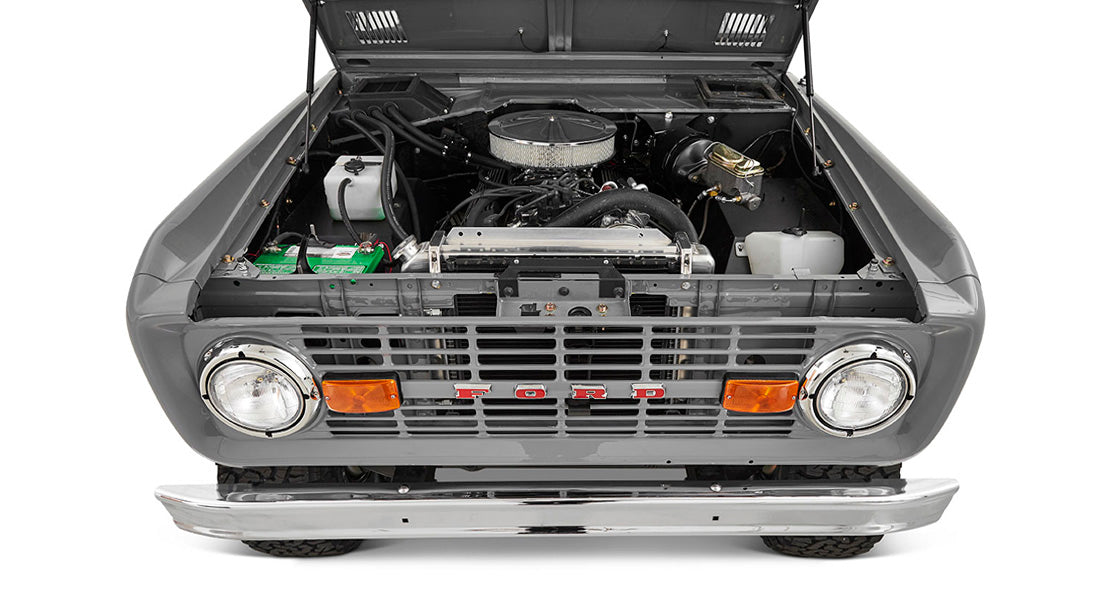 Classic Ford Bronco engine bay