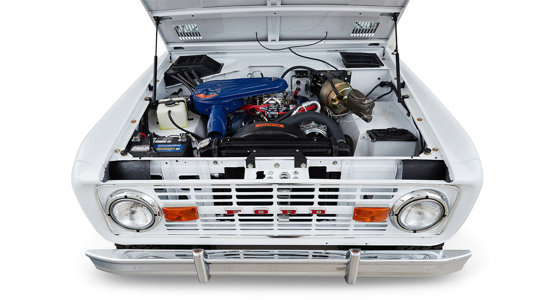 Classic Ford Bronco engine bay