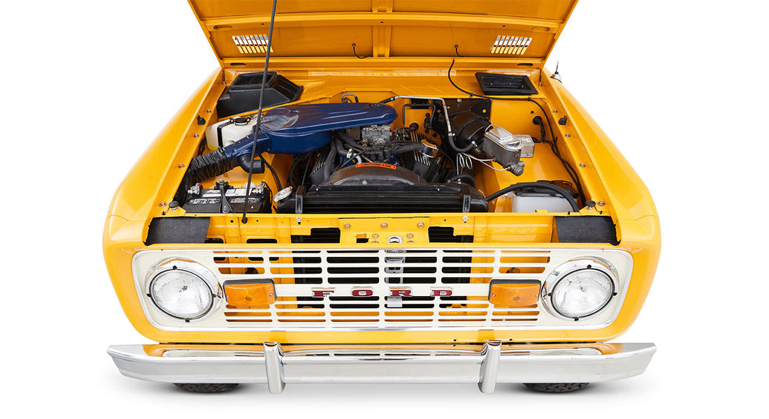 Classic Ford Bronco engine bay