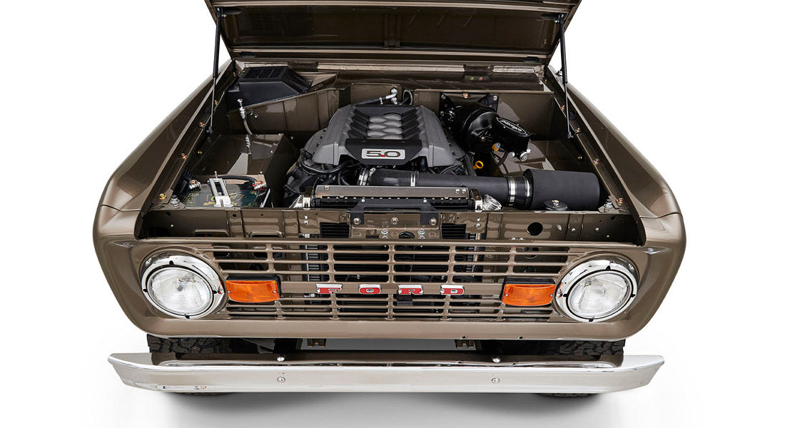 Classic Ford Bronco engine bay