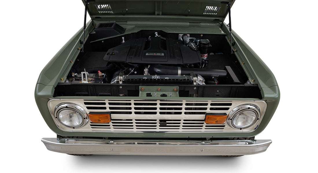 Classic Ford Bronco engine bay