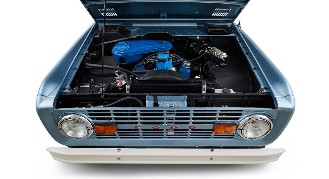 Classic Ford Bronco engine bay