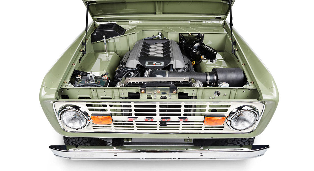 Classic Ford Bronco engine bay