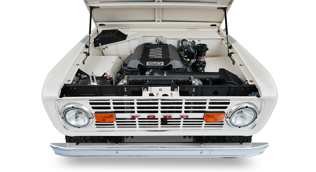 Classic Ford Bronco engine bay