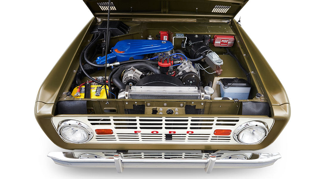 Classic Ford Bronco engine bay