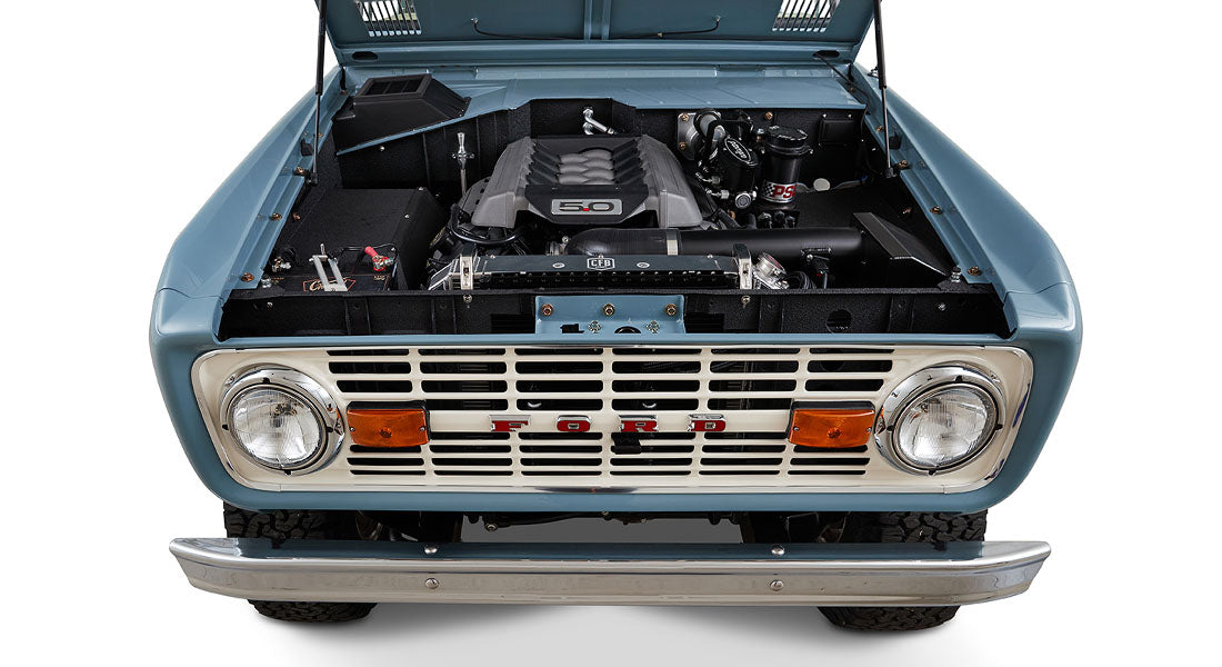 Classic Ford Bronco engine bay