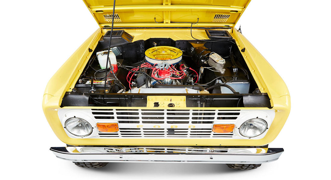 Classic Ford Bronco engine bay