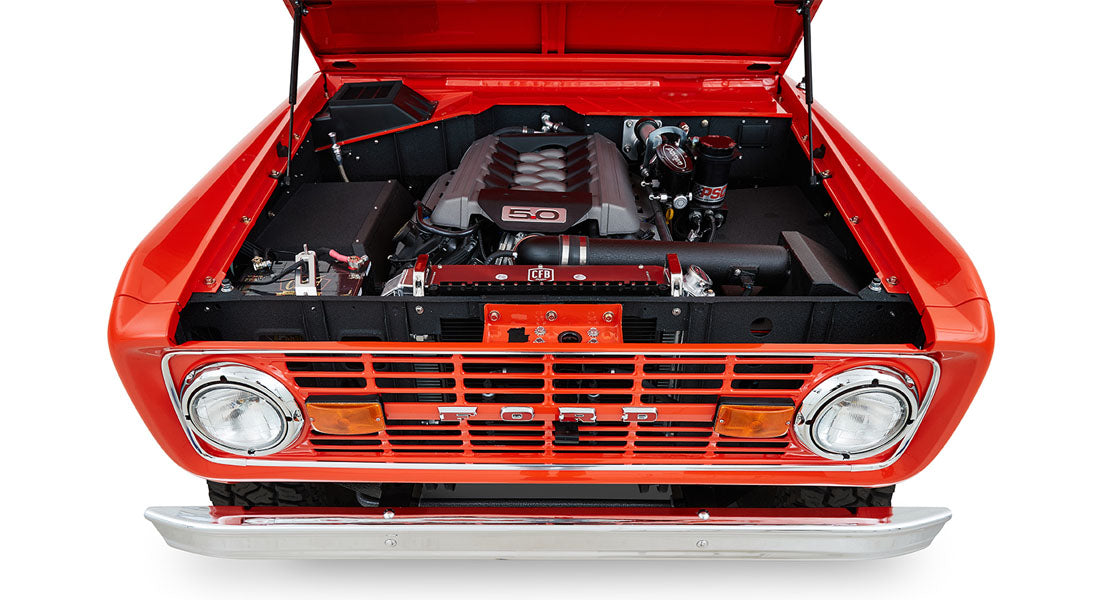 Classic Ford Bronco engine bay