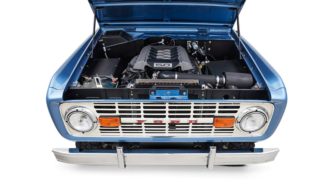 Classic Ford Bronco engine bay