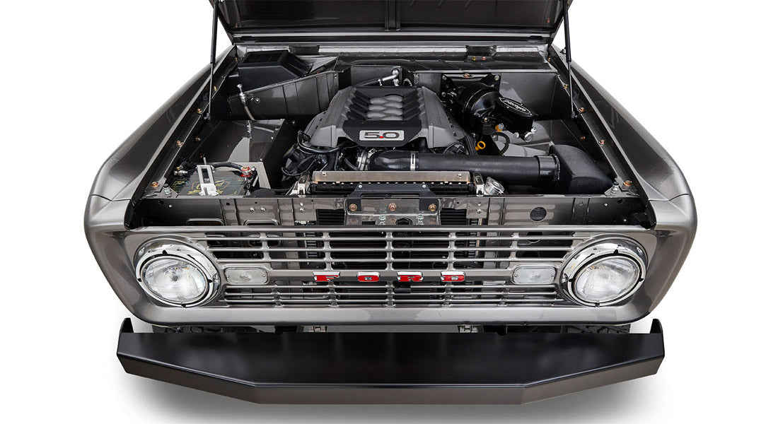 Classic Ford Bronco engine bay