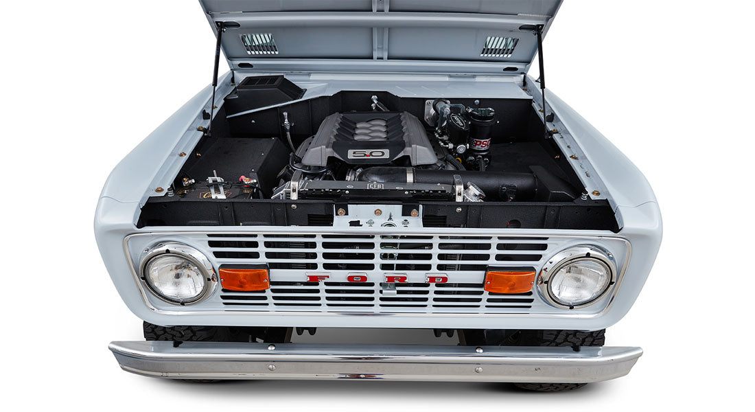 Classic Ford Bronco engine bay