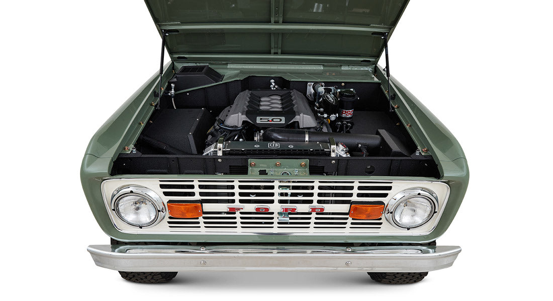Classic Ford Bronco engine bay