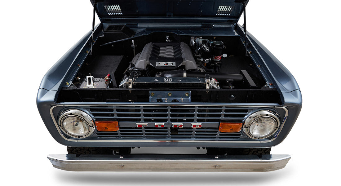 Classic Ford Bronco engine bay