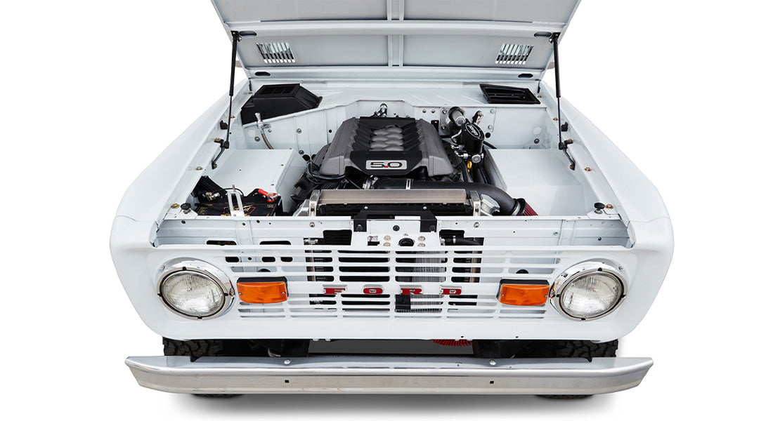 Classic Ford Bronco engine bay