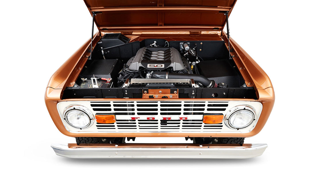 Classic Ford Bronco engine bay