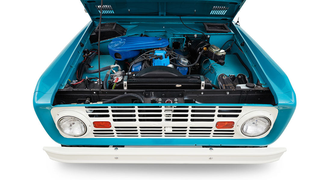 Classic Ford Bronco engine bay