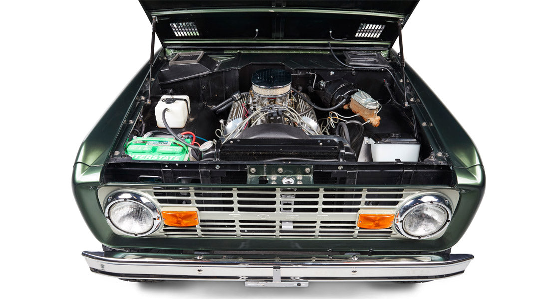 Classic Ford Bronco engine bay