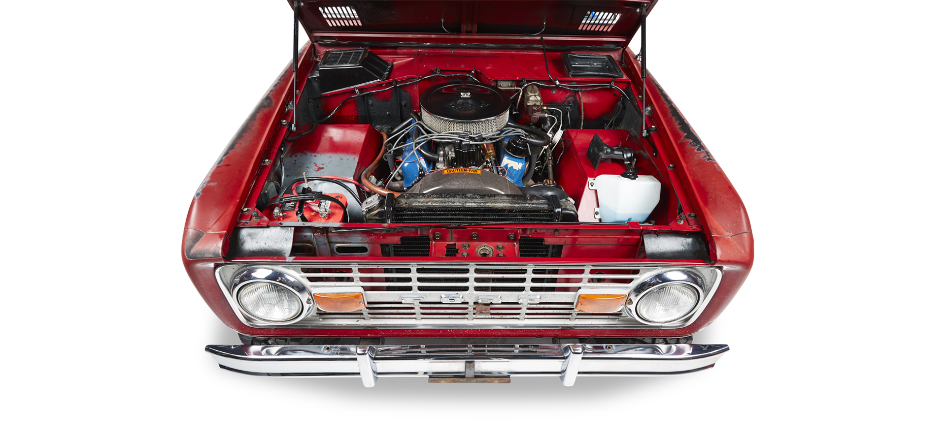 Classic Ford Bronco engine bay