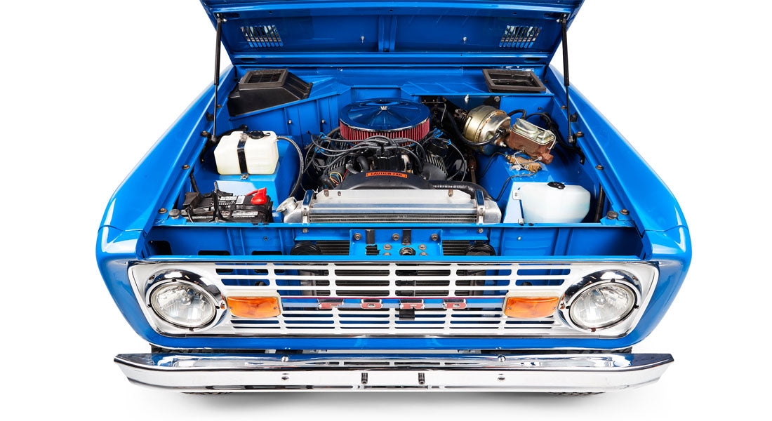 Classic Ford Bronco engine bay