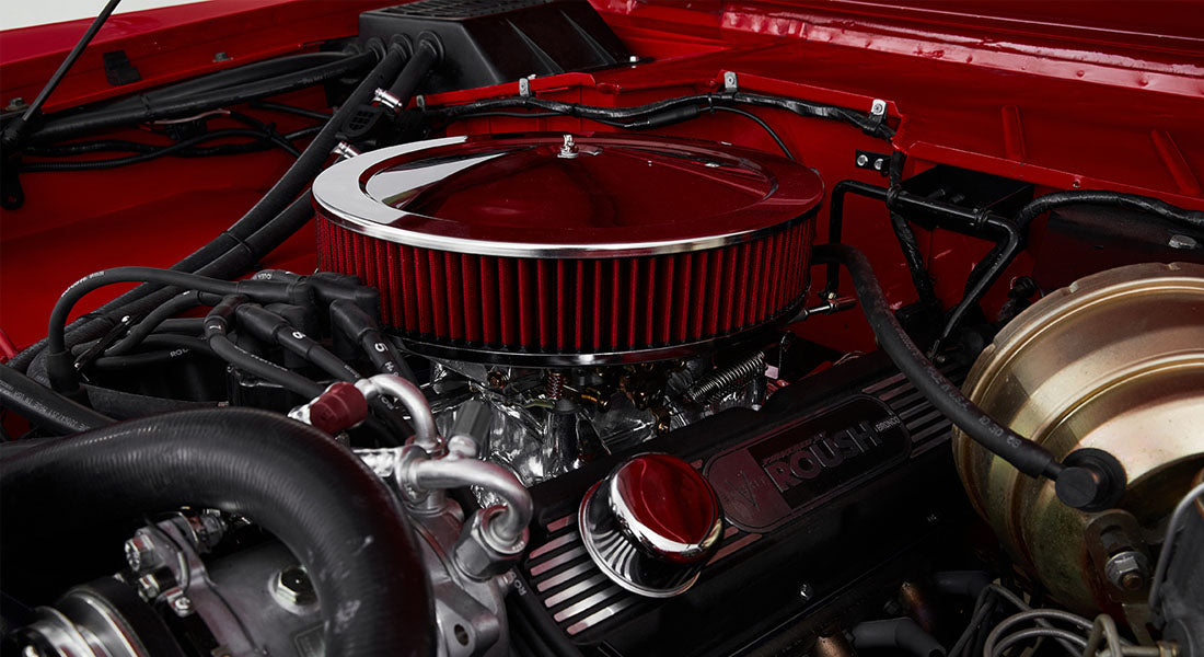 Classic Ford Bronco engine bay
