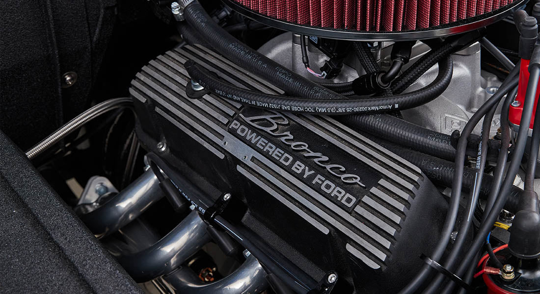 Classic Ford Bronco engine bay