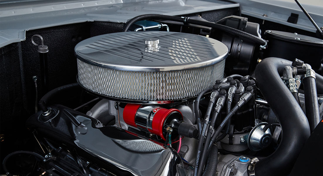 Classic Ford Bronco engine bay