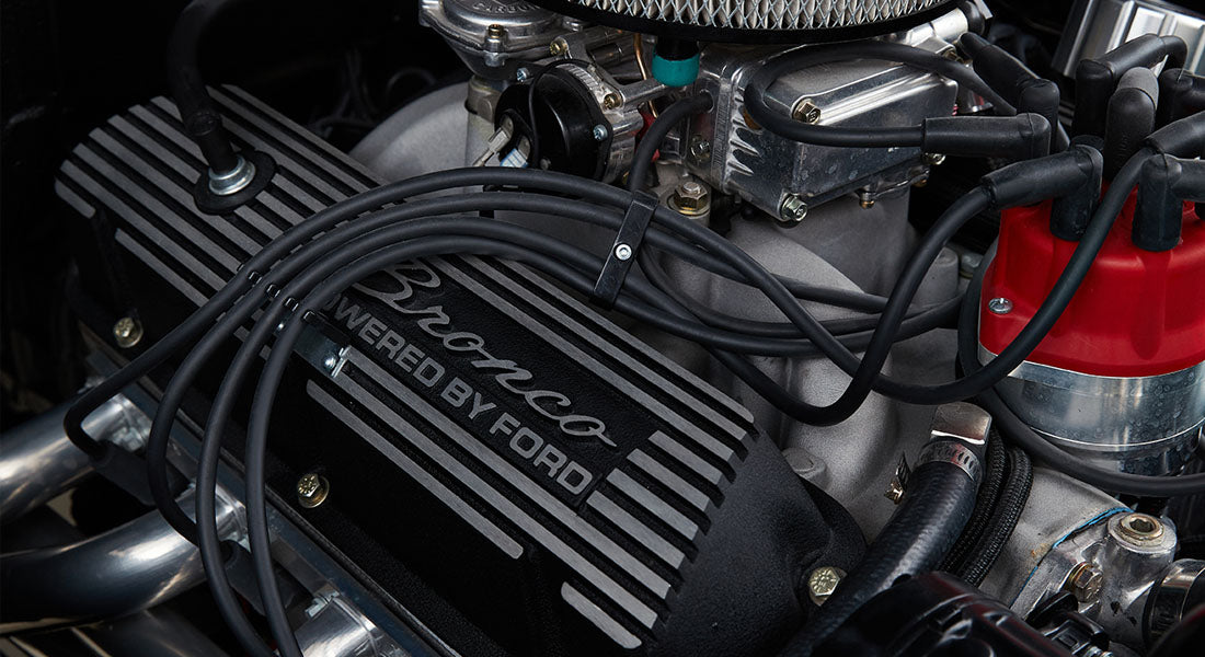 Classic Ford Bronco engine bay