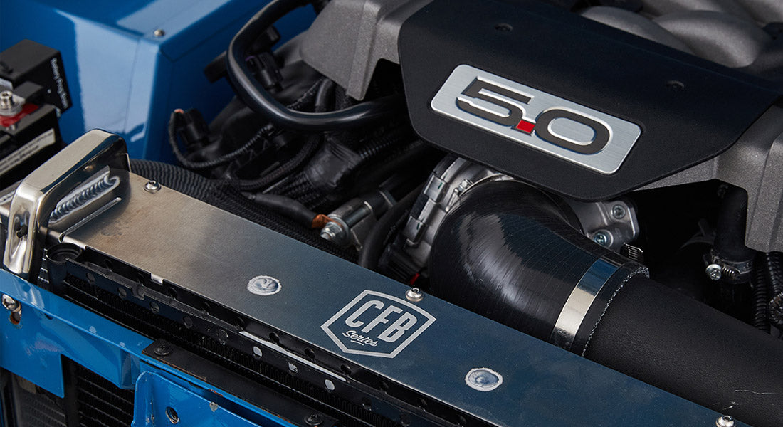Classic Ford Bronco engine bay