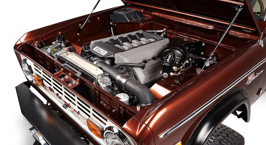 Classic Ford Bronco engine bay