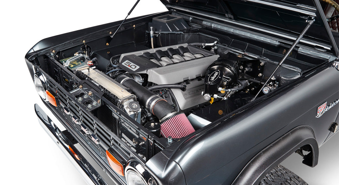 Classic Ford Bronco engine bay
