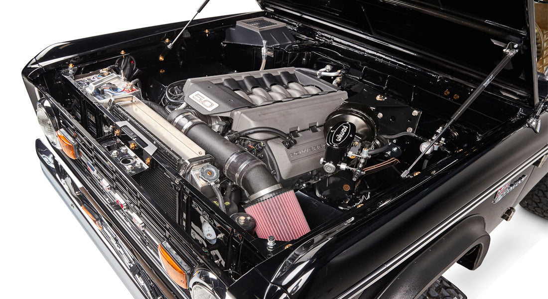 Classic Ford Bronco engine bay