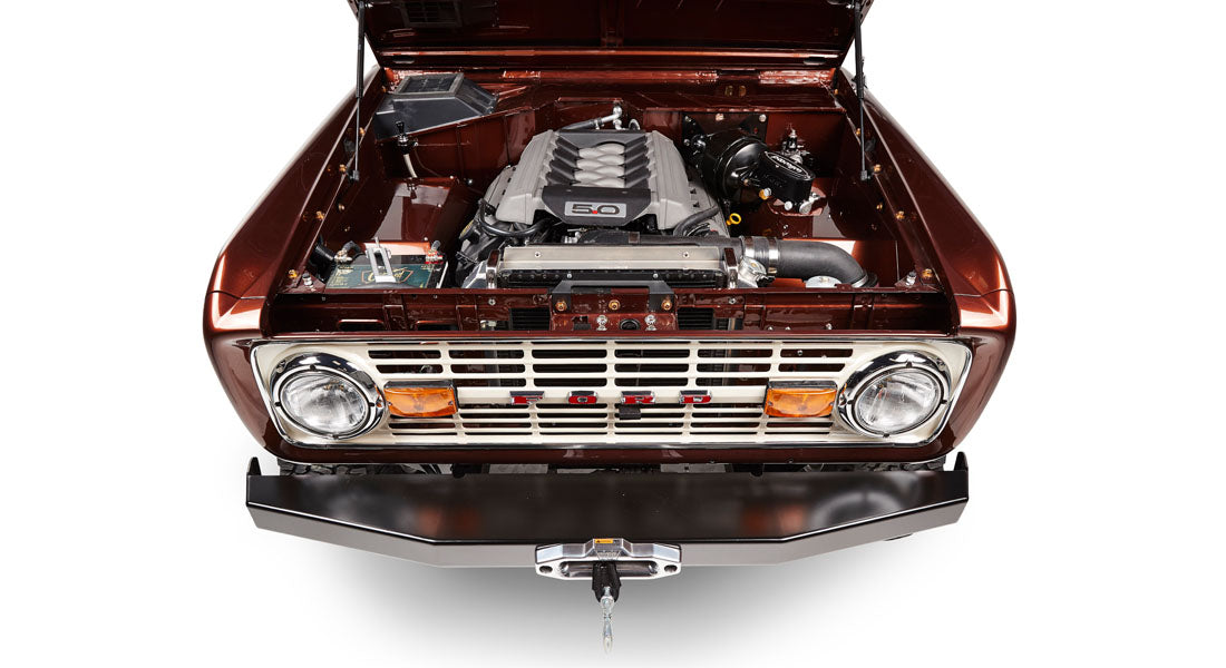 Classic Ford Bronco engine bay