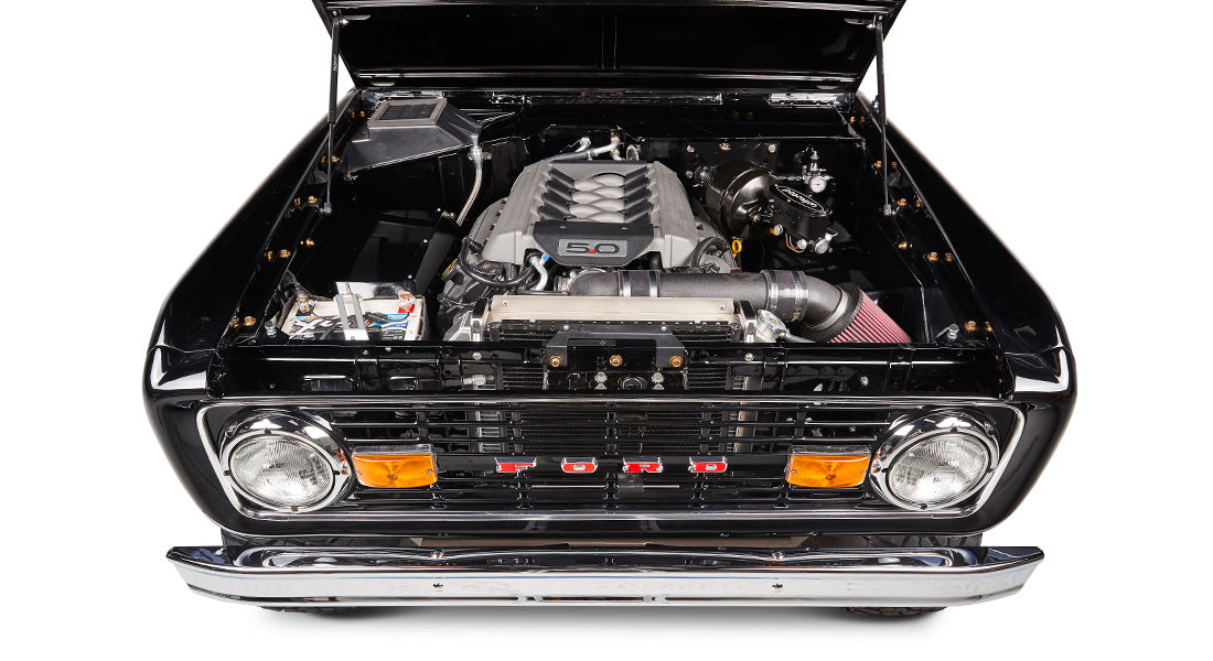 Classic Ford Bronco engine bay