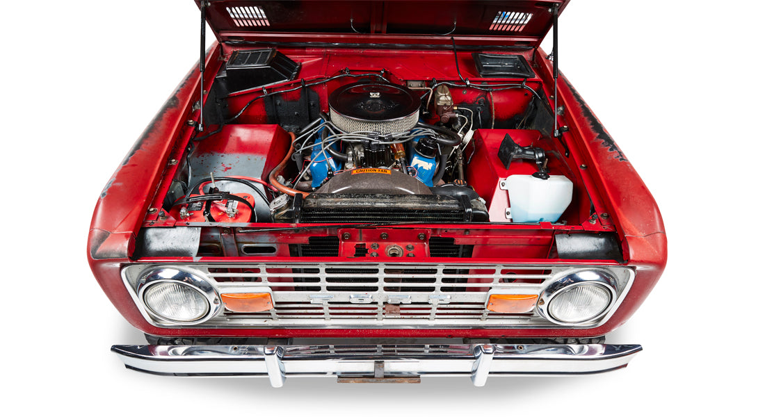 Classic Ford Bronco engine bay