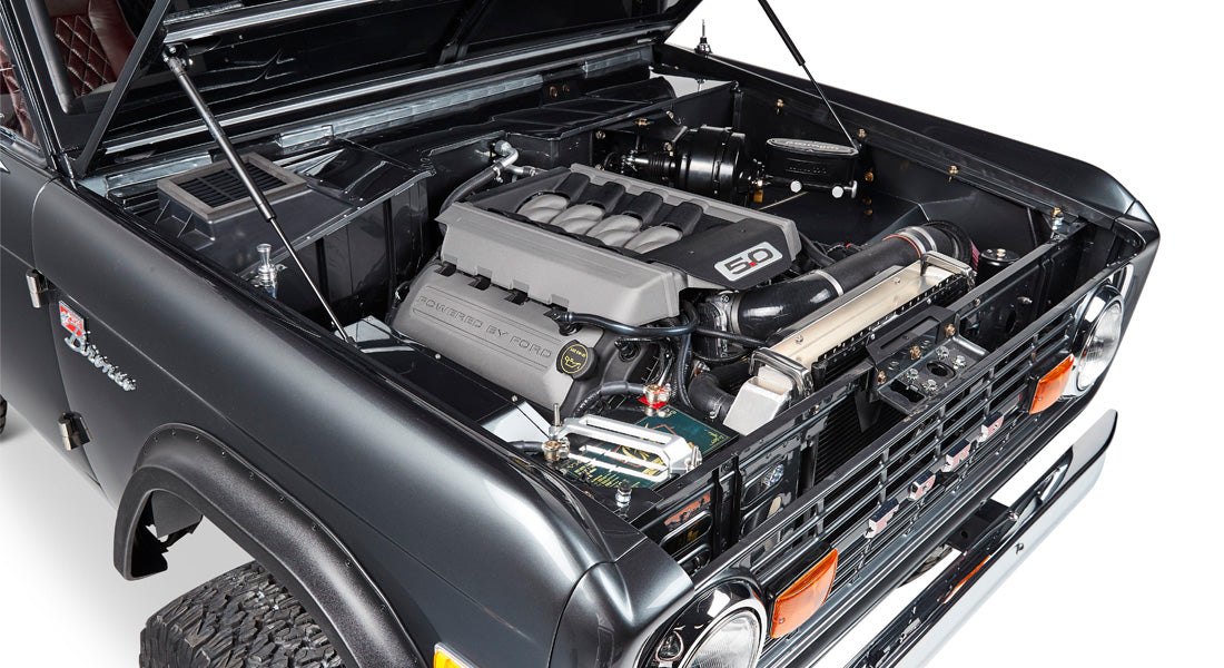 Classic Ford Bronco engine bay