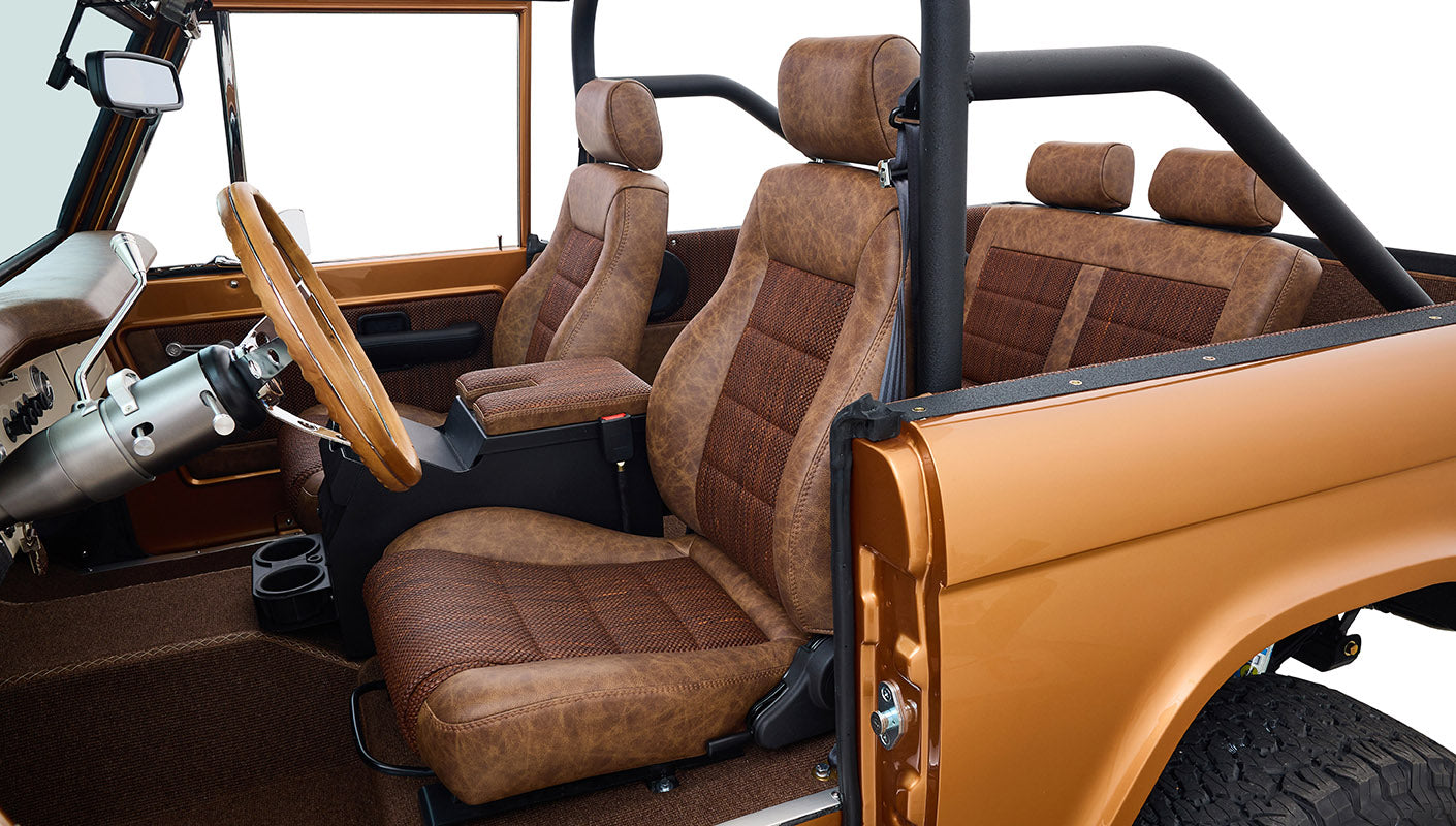 Ford Bronco 1968 Saddle Bronze Coyote Series Custom Cigar Leather Interior