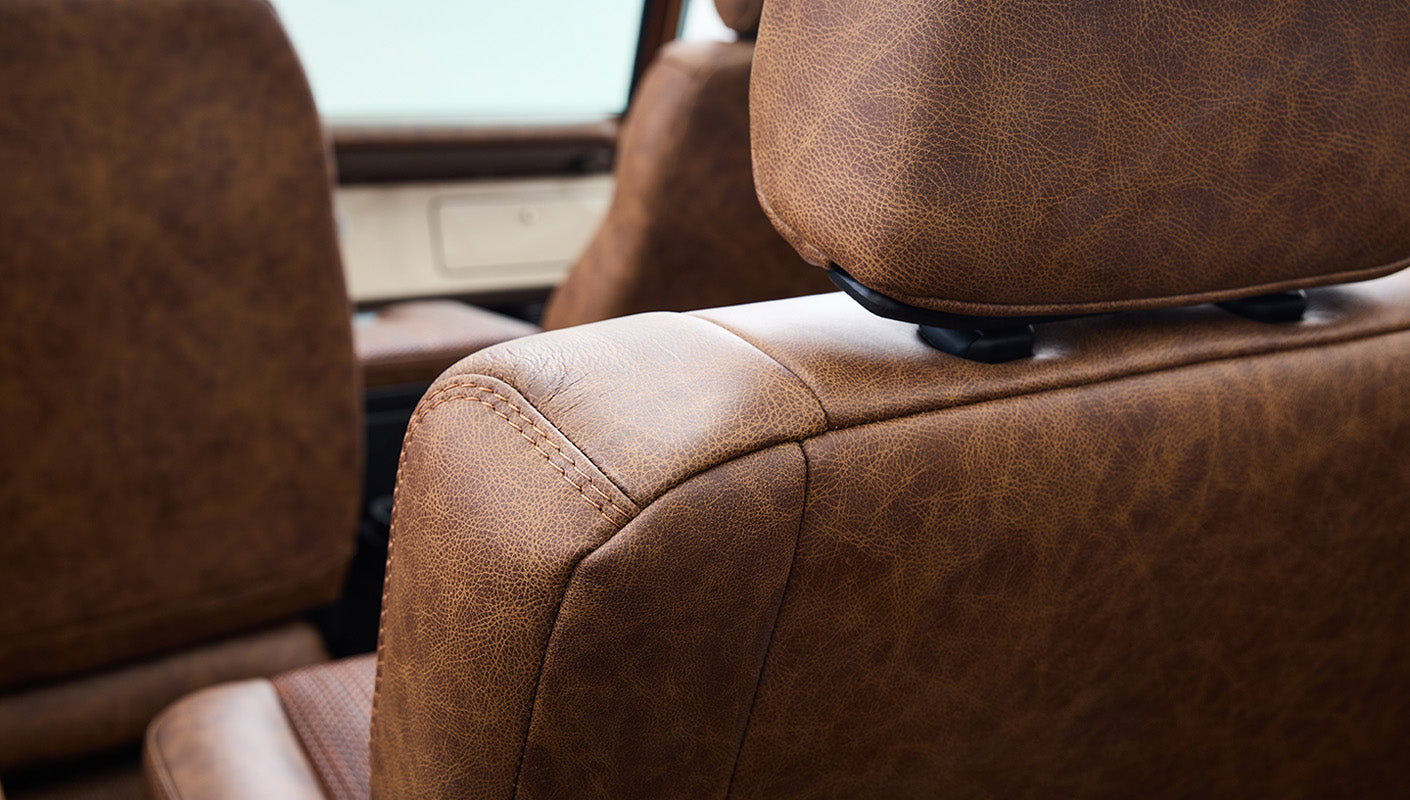Ford Bronco 1968 Saddle Bronze Coyote Series Custom Cigar Leather Interior