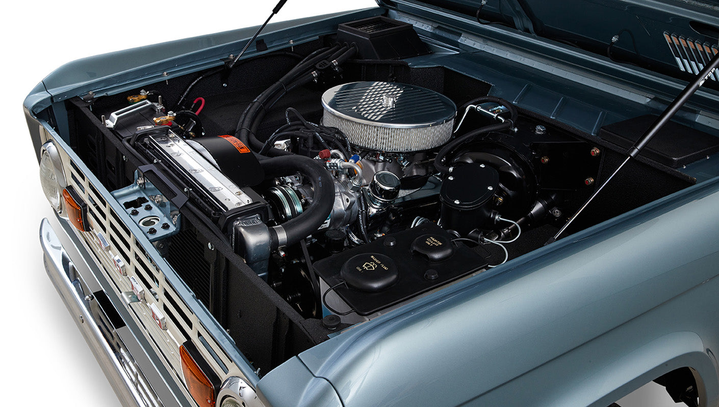 Ford Bronco 1968 Winchester Gray 302 Series with White Soft Top Engine