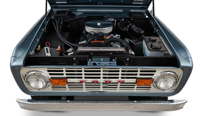 Ford Bronco 1968 Winchester Gray 302 Series with White Soft Top Engine