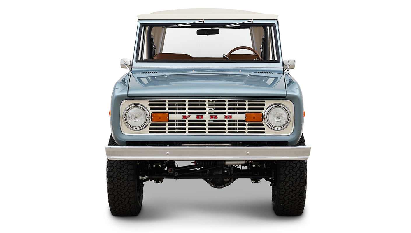 Ford Bronco 1968 Winchester Gray 302 Series with White Soft Top